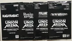 Union Arena Cards Lot of 4 Box Topper Promo Packs - Image 1