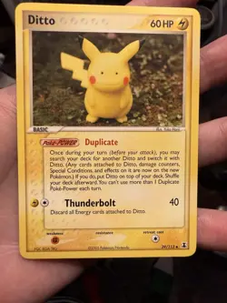 Ditto Pikachu 39/113 Non Holo Delta Species Pokemon Card - Image 1
