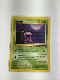 Grimer 48/62 Fossil Regular Pokemon Card TCG - Image 1