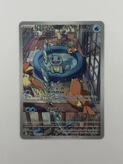 Pokemon TCG Squirtle Stellar Crown Illustration Card 148/142 and Gengar TG06 - Image 1