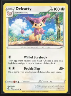 Delcatty Uncommon SWSH08: Fusion Strike 211/264 NM Pokemon Card - Image 1