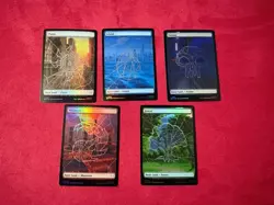 Foil Land Set, 1 Of Each - Marvel’s Spider-Man SPM Magic Gathering MTG Full Art - Image 1