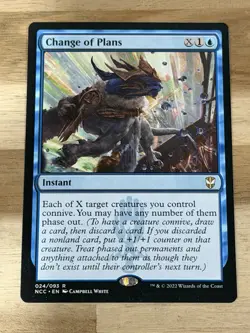 Awesome Magic The Gathering MTG Card Change Of Plans 024/093 Streets Capenna NM - Image 1