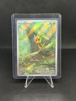 Pokemon TCG Chespin Illustration Rare 70 HP 087/086 Chaos Rising English - Image 1