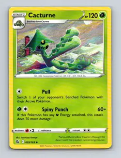Cacturne 005 2020 Pokemon Darkness Ablaze Tomokazu Komiya Base Card NM+ - Image 1