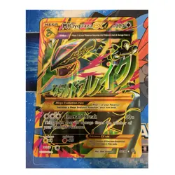 Pokemon TCG M Rayquaza EX Mega Jumbo Holo Promo Card 98/98 LP - Image 1