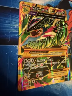 Pokemon TCG M Rayquaza EX Mega Jumbo Holo Promo Card 98/98 LP - Image 3