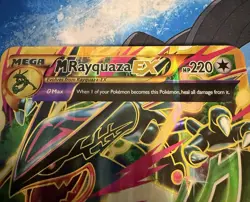 Pokemon TCG M Rayquaza EX Mega Jumbo Holo Promo Card 98/98 LP - Image 4