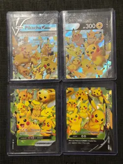 Pokemon Tcg Pikachu V-Union SwSH Black Star Promo Set of 4 NM - Image 3