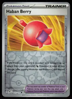 Haban Berry 111/131 Common Prismatic Evolutions Pokemon Reverse Holo Near Mint - Image 1