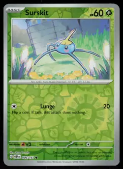 Surskit 006/197 Common Obsidian Flames Pokemon Reverse Holo Near Mint - Image 1