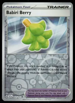 Babiri Berry 163/191 Uncommon Surging Sparks Pokemon Reverse Holo Near Mint - Image 1