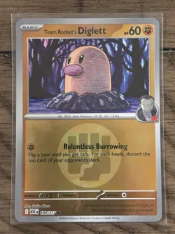 Team Rocket’s Diglett 100/217 Reverse Holo Energy Symbol Ascended Heroes Pokemon - Image 1