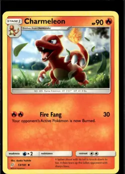 Pokemon Charmeleon 13/181 Team up Non Holo UnCommon 2 Card Lot - Image 1