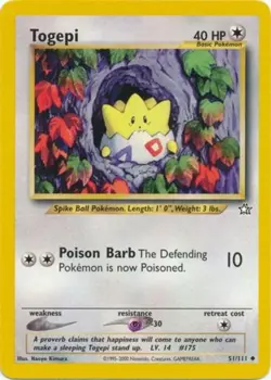 Pokemon - Neo Genesis - Togepi 51/111 - Condition (LP) - Image 1