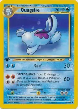 Pokemon - Neo Genesis - quagsire 45/111 - 1st Edition Condition (NM) - Image 1