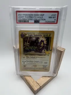 Light Toxtricity Holo Card PSA 8 Pokemon Celebrations Promo Mint SWSH137 - Image 1