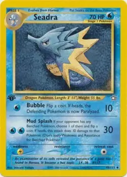 Pokemon - Neo Genesis - Seadra 48/111 - 1st Edition Condition (NM) - Image 1