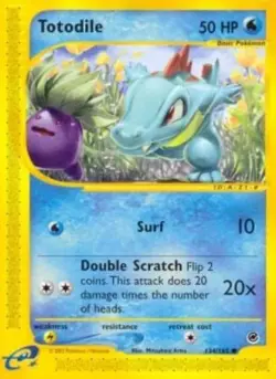 Pokemon - Expedition - Totodile 134/165- Condition (EX-NM) - Image 1