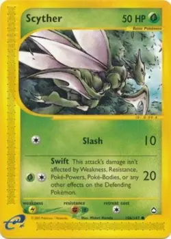 Pokemon - Aquapolis - Scyther 106/147- Condition (NM) - Image 1