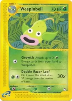 Pokemon - Aquapolis - Weepinbell 65/147- Condition (EX) - Image 1