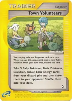 Pokemon - Aquapolis - Town Volunteers 136/147- Condition (LP-EX) - Image 1