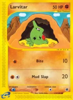 Pokemon - Expedition - Larvitar 116/165- Condition (LP-EX) - Image 1
