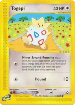 Pokemon - Aquapolis - Togepi 114/147- Condition (NM) - Image 1