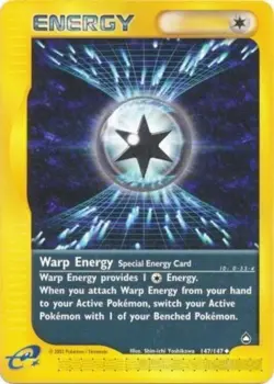 Pokemon - Aquapolis - Warp Energy 147/147- Condition (Damaged) - Image 1