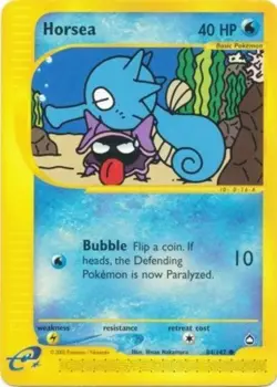 Pokemon - Aquapolis - Horsea 84/147- Condition (EX) - Image 1