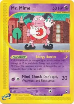 Pokemon - Aquapolis - Mr. Mime 95b/147- Condition (Played) - Image 1