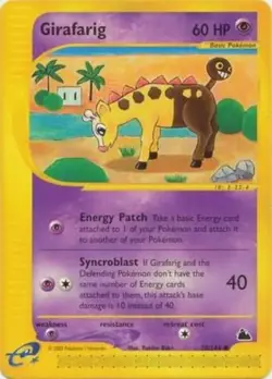 Pokemon - Skyridge - Girafarig 58/144- Condition (Played) - Image 1