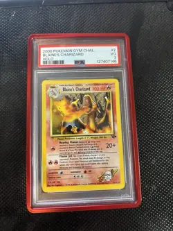 Pokemon TCG Blaine's Charizard Gym Challenge 2 Holo Unlimited Rare PSA 3 - Image 1