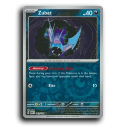 Zubat 041/165 Common 151 Pokemon Reverse Holo NM - Image 1