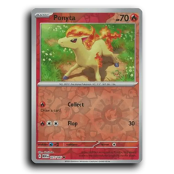 Ponyta 077/165 Common 151 Pokemon Reverse Holo NM - Image 1