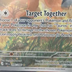 Nintendo Pokemon TCG Tauros 096/086 Holo Rare EN Crown Zenith 2026 130 HP - Image 2