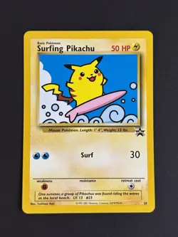 Wizards Pokemon TCG Surfing Pikachu 28/53 Wotc Promo Regular HP50 English 2001 - Image 3