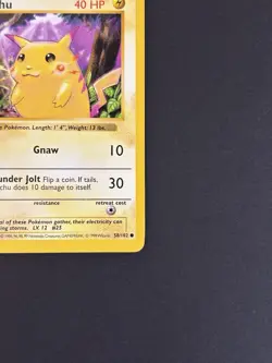 Wizards Pokemon TCG Pikachu 58/102 Base Set Red Cheek Pikachu HP40 English 1999 - Image 5