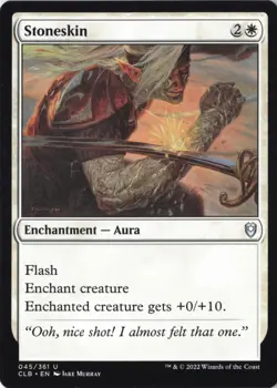 Stoneskin Commander Legends: Battle for Baldur's Gate Regular NM #45 MTG CLB - Image 1