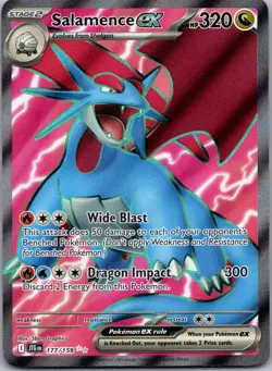 SALAMENCE EX 177/159 ULTRA RARE JOURNEY TOGETHER POKEMON NM - Image 1