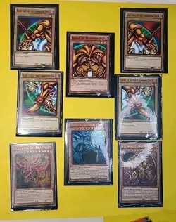 YUGIOH: EXODIA + EGYPTIAN GOD CARDS OBELISK - SLIFER - RA 8 CARD SET LDK2 MINT - Image 1