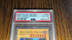 2003 YU-GI-OH! SDJ #001 RED EYES B DRAGON EX-MT PSA 6 1ST EDITION - Image 2
