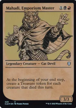 Mahadi, Emporium Master (Showcase) Battle for Baldur's Gate Foil NM 429 MTG CLB - Image 1