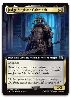 Judge Magister Gabranth (Extended Art) #495 (NM) Final Fantasy FIN Magic MTG - Image 1