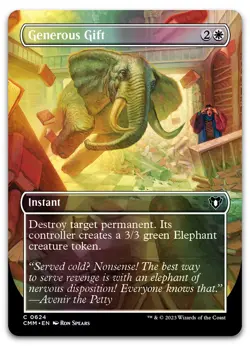 Generous Gift (Borderless) #624 (Foil) (NM) Commander Masters CMM Magic MTG - Image 1