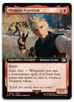 Prompto Argentum (Extended Art) #463 (NM) Final Fantasy FIN Magic MTG - Image 1