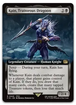 Kain, Traitorous Dragoon (Extended Art) #449 (NM) Final Fantasy FIN Magic MTG - Image 1