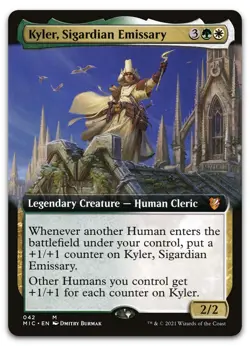 Kyler, Sigardian Emissary (Extended Art) #42 (NM) Midnight Hunt MIC Magic MTG - Image 1