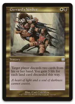 Gerrard's Verdict #102 (LP) Apocalypse APC Magic MTG - Image 1