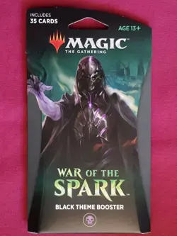 Magic The Gathering WAR OF THE SPARK New Sealed BLACK THEME BOOSTER Pack MTG - Image 1